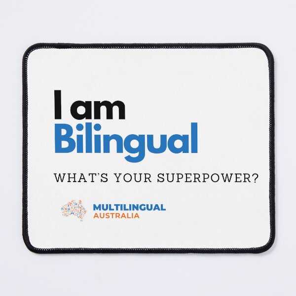 Item preview, I am bilingual (blue) designed and sold by multilingualaus.
