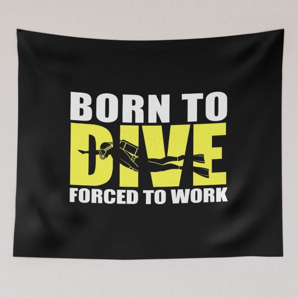 Item preview, born to dive forced to work scuba diver jacob zelazny transparent designed and sold by ipekcimamukos.