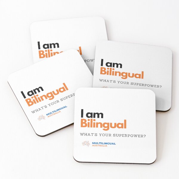 Item preview, I am bilingual (orange) designed and sold by multilingualaus.