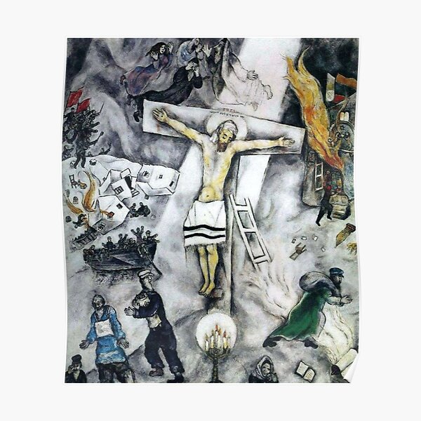White crucifixion Poster