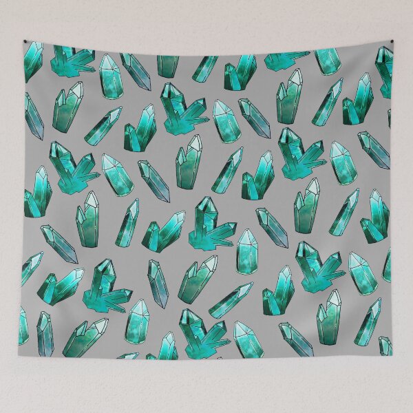 Item preview, CRYSTAL CLUSTER • aquamarine on gray designed and sold by Jordyn St. John.