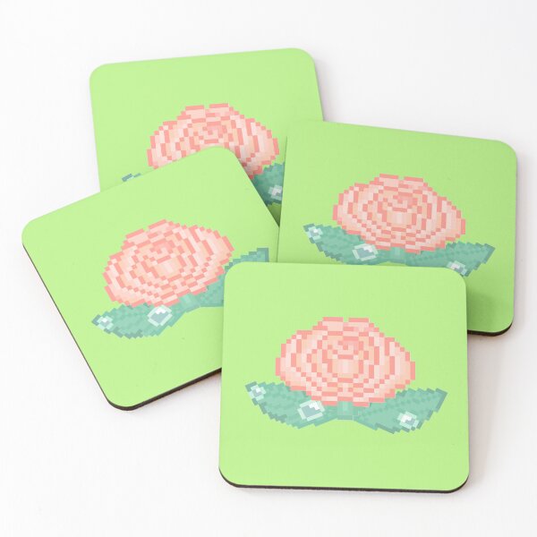 Item preview, pixel blush rose designed and sold by autumnalmanac.
