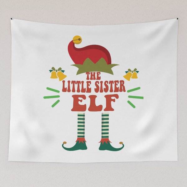 Item preview, Little Sister Elf Christmas Family Matching Group Xmas Girls designed and sold by ZANNIX.