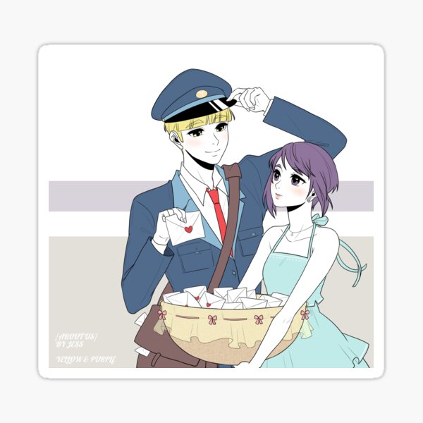 Yellow & Purple Sticker
