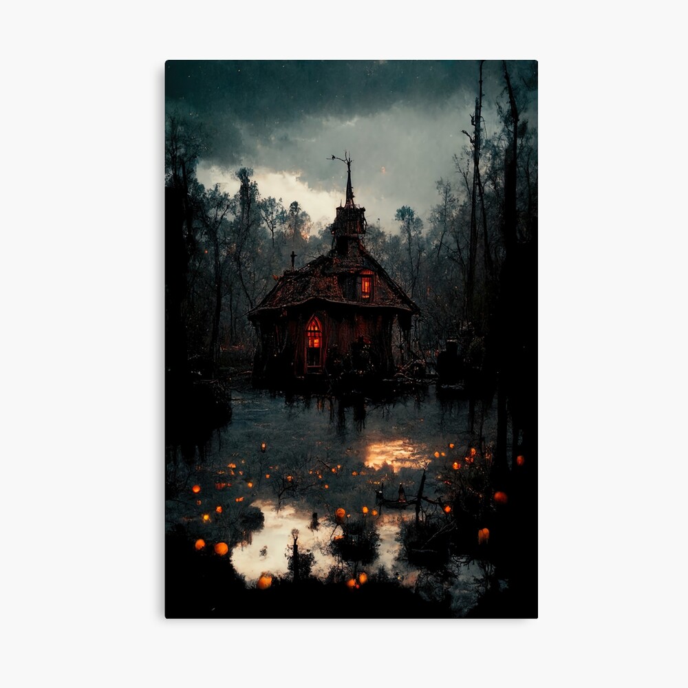 Swamp Witch House in the Forest - Halloween Decor Poster for Sale by  UniqueStudioArt