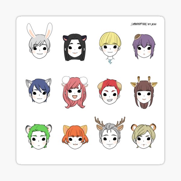 About us - animal Sticker
