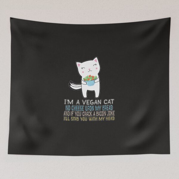 Item preview, Vegan Cat Funny Saying Badass Men Women Herbivore designed and sold by jeannetteeemil.