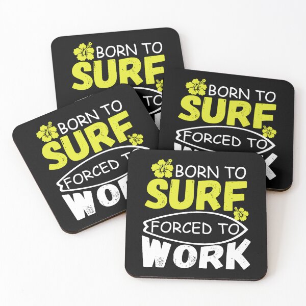 Item preview, born to surf forced to work jacob zelazny transparent designed and sold by ipekcimamukos.