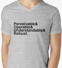 P&O&U&R black Men's V-Neck T-Shirt