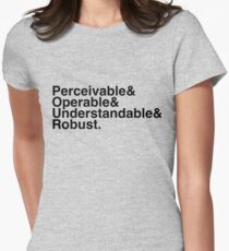 P&O&U&R black Women's Fitted T-Shirt