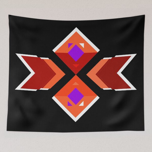 Item preview, Floral Geometric Diamond Red Design designed and sold by Joolsd.