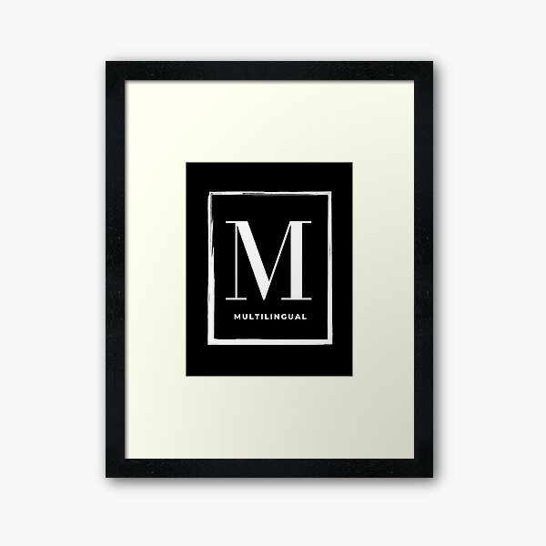M for Multilingual Framed Art Print