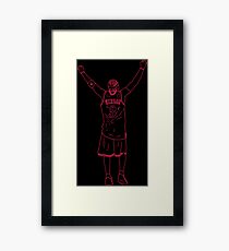 Allen Iverson Back-To Neon Framed Print
