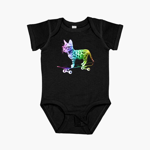 Item preview, Rainbow Skateboard Cat designed and sold by ROBOTFACE T-Shirts.