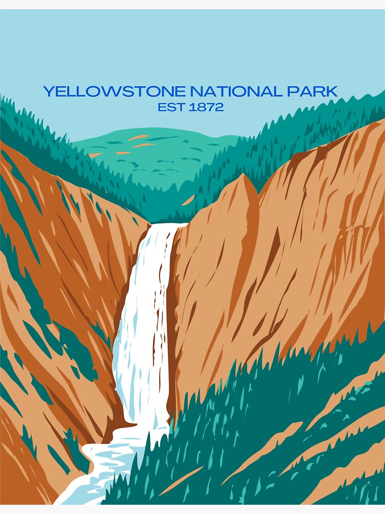 Yellowstone National Park Sticker For Sale By Awhoutdoors Redbubble 5532