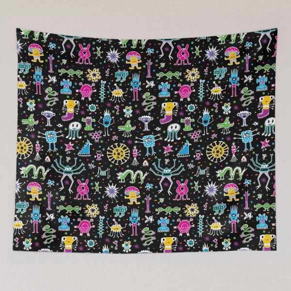 Item preview, Neon Kindergarten Kreeper Monsters designed and sold by Pink Pineapple Works.