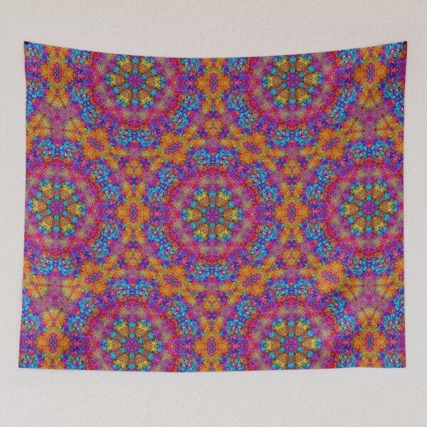 Item preview, Rainbow Fire Mandala designed and sold by DiscoGypsyFish.