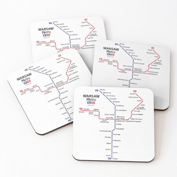 Item preview, WARSAW Metro Map designed and sold by UrbanRail.