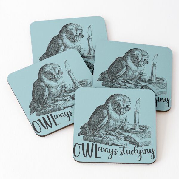 Item preview, Owlways Studying, Retro Owl with Books is Gift for Book lover and Birthdays, Nightbird designed and sold by DiensDesign.