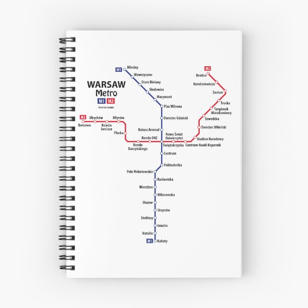 Item preview, WARSAW Metro Map designed and sold by UrbanRail.