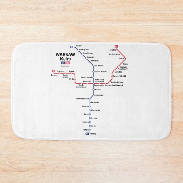 Item preview, WARSAW Metro Map designed and sold by UrbanRail.