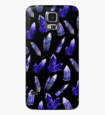 CRYSTAL CLUSTER • sapphire on black Case/Skin for Samsung Galaxy