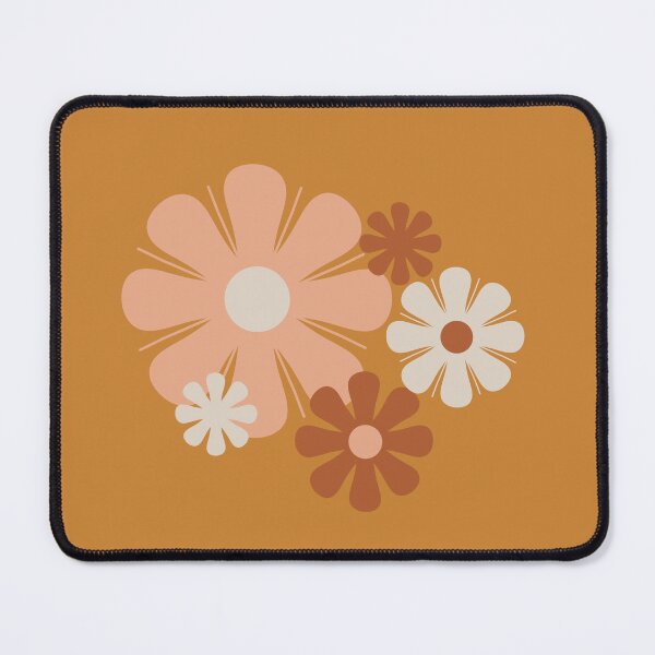 Item preview, Flower Locus Retro Minimalist Floral Pattern in Ochre Clay Blush Putty Earth Tones designed and sold by kierkegaard.