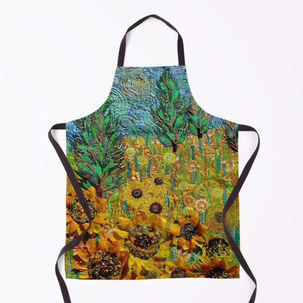 Item preview, Sunflowers. Vincent van Gogh inspired "Sunflowers and cypresses" designed and sold by NisaKiley.