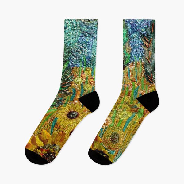 Item preview, Sunflowers. Vincent van Gogh inspired "Sunflowers and cypresses" designed and sold by NisaKiley.