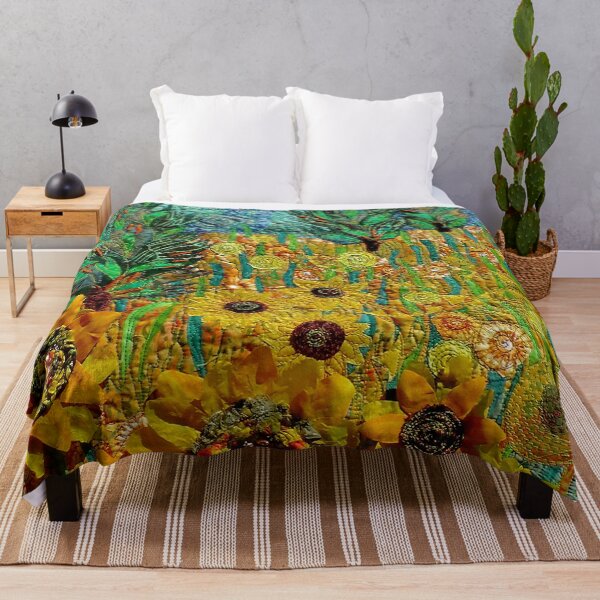 Item preview, Sunflowers. Vincent van Gogh inspired "Sunflowers and cypresses" designed and sold by NisaKiley.