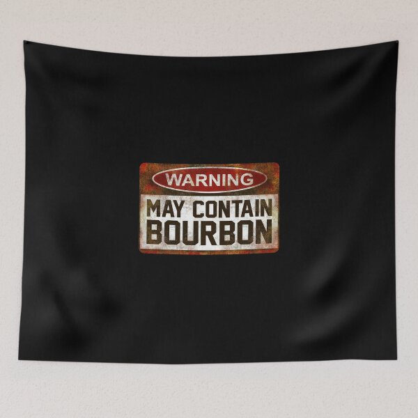 Item preview, La advertencia puede contener bourbon Pegatina designed and sold by huertkeir59.