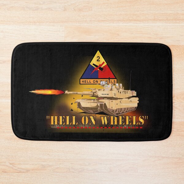 Item preview, Army - 2nd Armored Division  - M1A1 Tank  - Hell on Wheels w Fire X 300 designed and sold by Military Insignia Products.