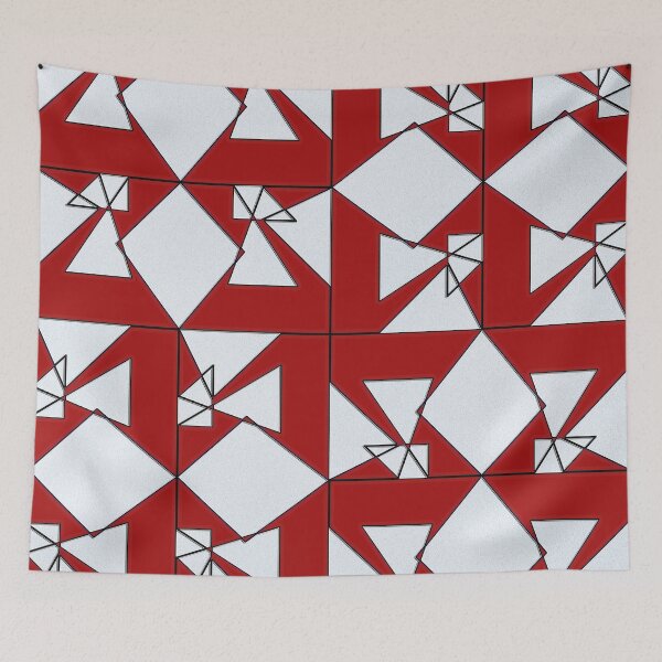 Item preview, GEOMETRIC - Red Lines on Nearly Solid White designed and sold by Gretchen Tiger.