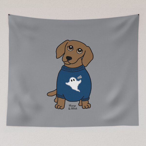 Item preview, Cute Dachshund Sausage Dog Ghost Jumper  designed and sold by Scat the cat.