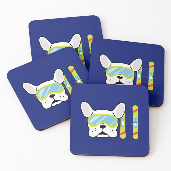 Item preview, French Buldog winter fun time - buldog ski - dog ski designed and sold by ALLURE-minimal.