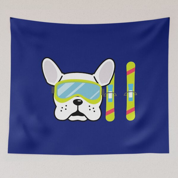 Item preview, Diversión invernal para el buldog francés: esquí para buldog y esquí para perros designed and sold by ALLURE-minimal.