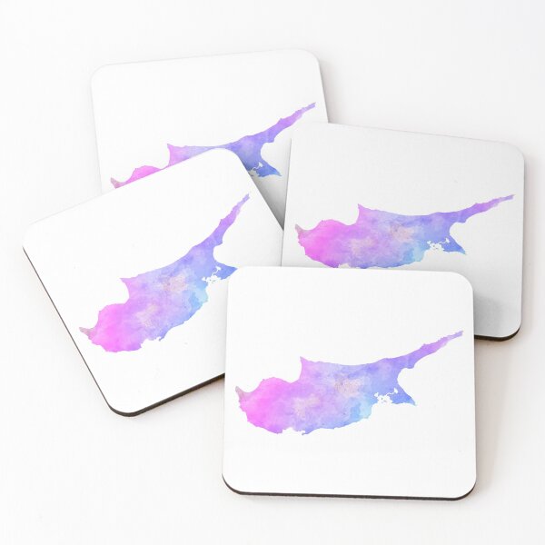 Item preview, Cyprus Map Watercolor Purple Shades designed and sold by lukassfr.