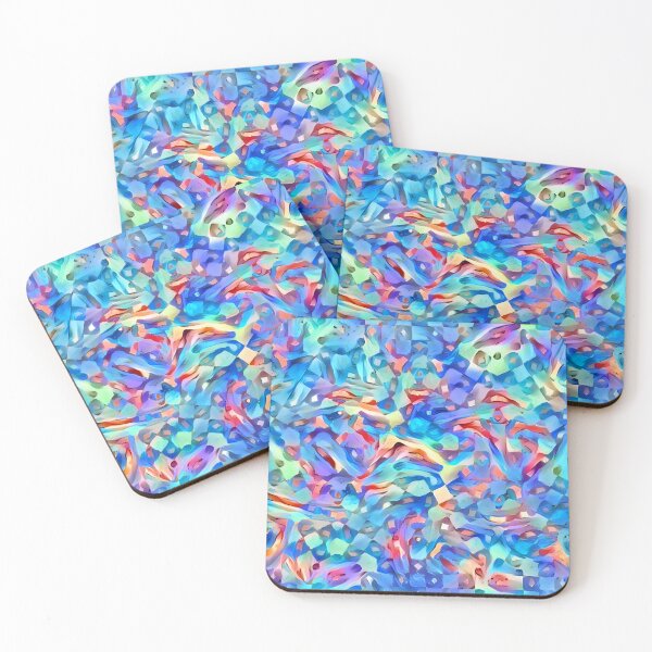 Item preview, Koi Carp Abstract in Blue designed and sold by DiscoGypsyFish.