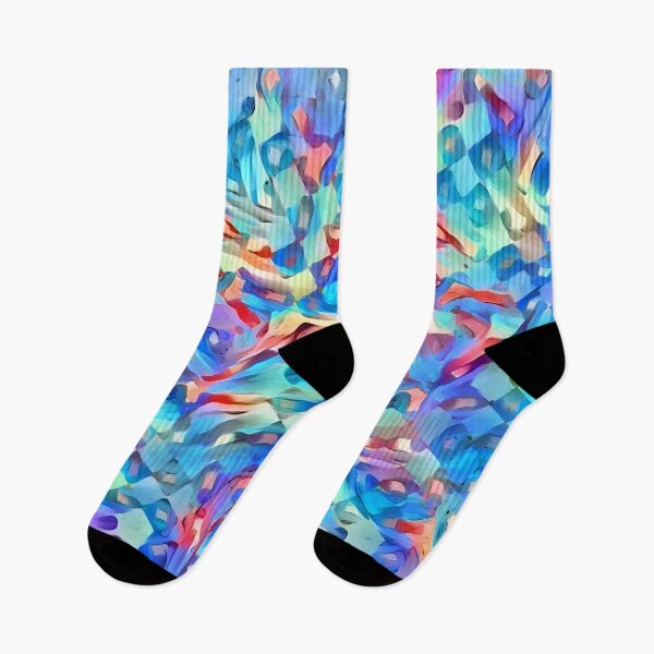 Item preview, Koi Carp Abstract in Blue designed and sold by DiscoGypsyFish.