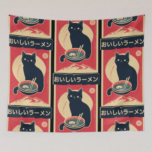 Item preview, Ramen Lover Cat 2 designed and sold by TheSamuraiCat.