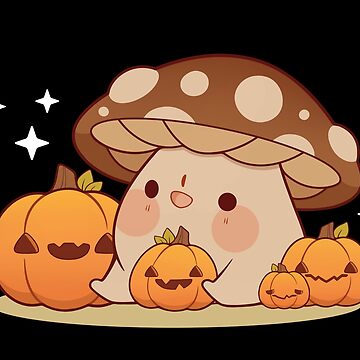 Artwork thumbnail, Happy mushroom with pumpkins by Rihnlin