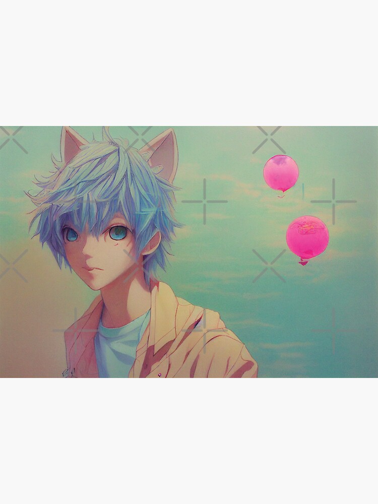 Futuristic anime CatBoy gifts for manga lovers | Art Board Print