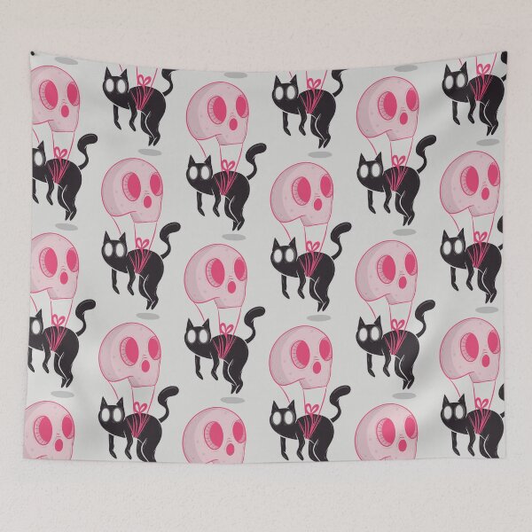 Item preview, Cat and his skull balloom designed and sold by Jess.a.creates.