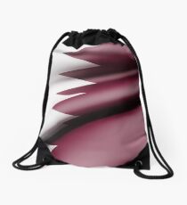 Qatar flag waving Drawstring Bag