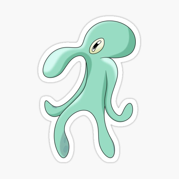 giga chad squid cartoon meme Sticker for Sale by Trexstudioarts