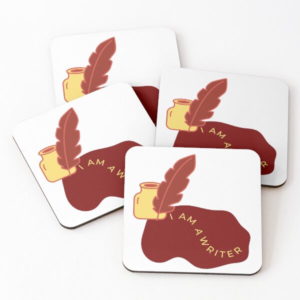 Item preview, I am a writer. Bold ink and quill design. designed and sold by CreativeStrand.