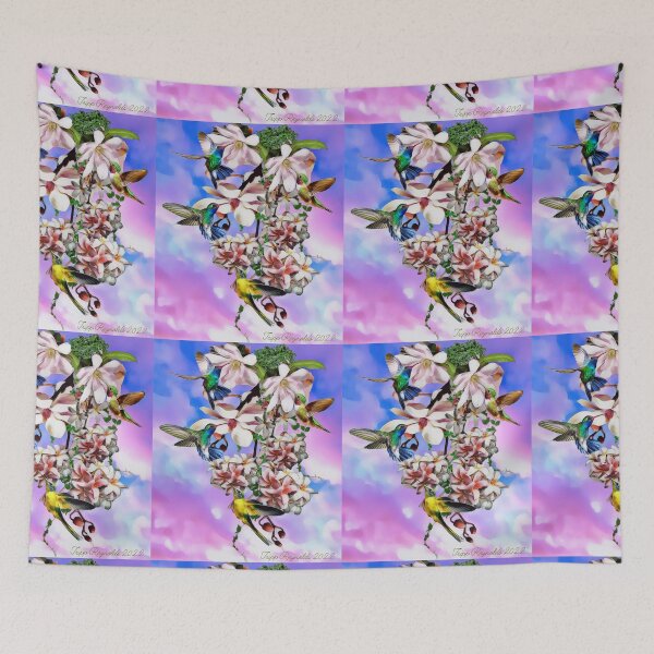 Item preview, Hummingbird Gathering designed and sold by Tripp Art Studio.
