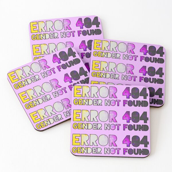 Item preview, Error 404 - Gender Not Found Enby/Black designed and sold by Art by Veya.