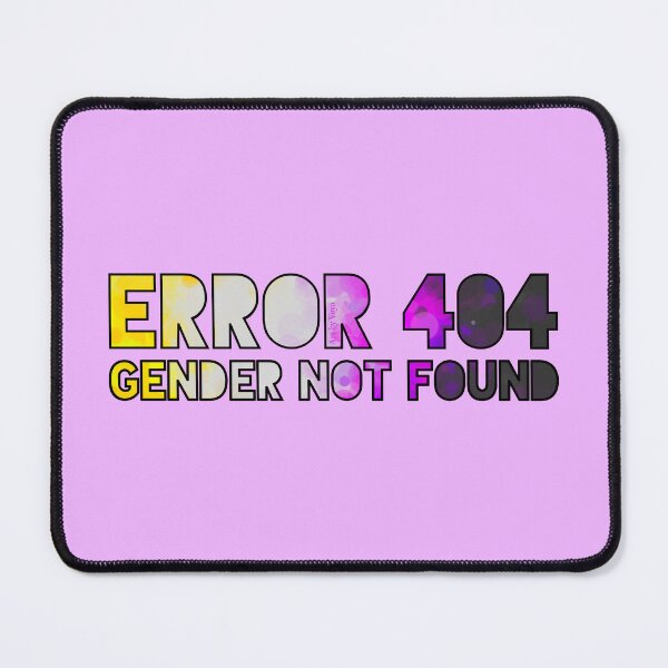 Item preview, Error 404 - Gender Not Found Enby/Black designed and sold by Art by Veya.