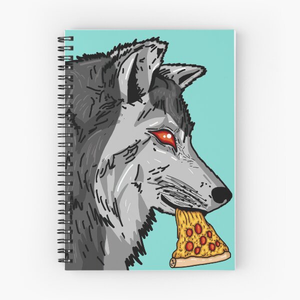 Item preview, Black and Grey Wolf - Pizza Lover designed and sold by Twaingrant.